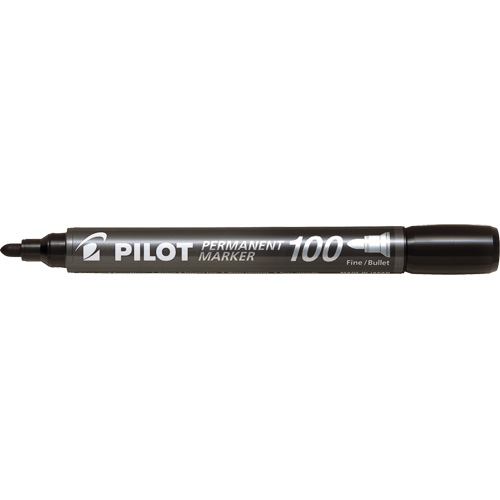 Pilot 100 Permanent Marker, Black, Bullet Tip Superchem Industries
