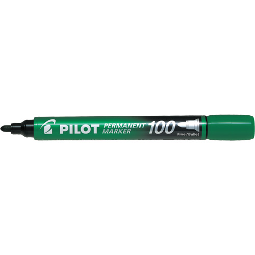 Series 100 Permanent Marker, Green, Bullet Tip Superchem Industries