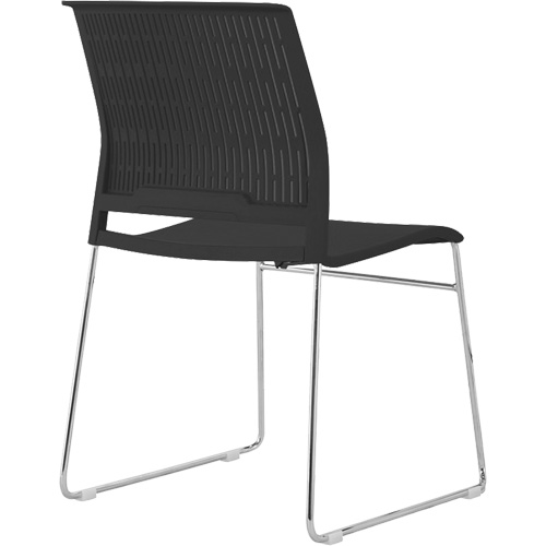 Chaises empilables, Polypropyl&egrave;ne, Hauteur 32-3/8", Capacit&eacute; 250 lb, Noir Superchem Industries