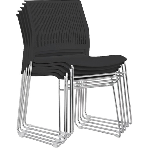 Chaises empilables, Polypropyl&egrave;ne, Hauteur 32-3/8", Capacit&eacute; 250 lb, Noir Superchem Industries