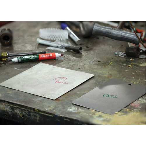 Markal&reg; Dura-Ink&reg; Dual Colour Permanent Ink Marker, Green/Red, Bullet Tip Superchem Industries