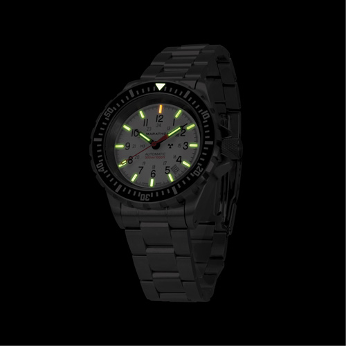 Grande montre automatique de plong&eacute;e &eacute;dition arctique GSAR avec bracelet en acier inoxydable, Num&eacute;rique, &agrave; piles, 41 mm, Argent Superchem Industries