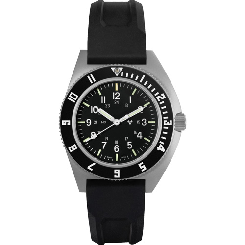 Montre Steel Navigator sur ensemble bracelet en caoutchouc noir de trois morceaux, Num&eacute;rique, &agrave; piles, 41 mm, Noir Superchem Industries