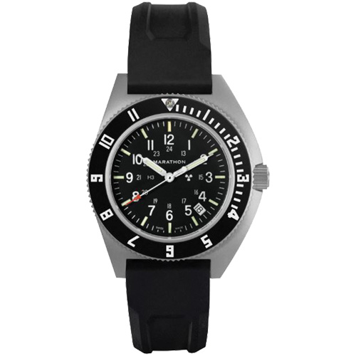 Montre Steel Navigator avec date sur ensemble bracelet en caoutchouc noir de trois morceaux, Num&eacute;rique, &agrave; piles, 41 mm, Noir Superchem Industries