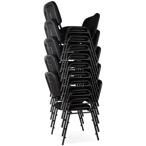 Chaises empilables, Tissu, Hauteur 32", Capacit&eacute; 250 lb, Noir Superchem Industries