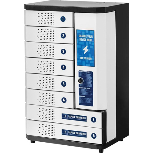 Casier de recharge libre-service &agrave; 8 baies KwikBoost Superchem Industries