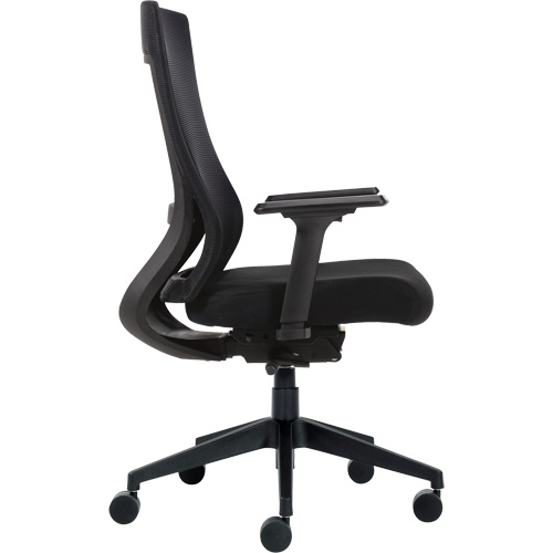 High-Back Weight-Sensing Synchro-Tilter, Mesh, Black Superchem Industries