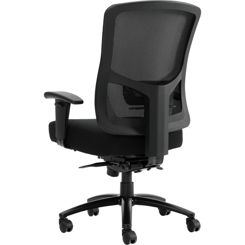 Chaise &agrave; dossier haut avec m&eacute;canisme &agrave; basculement synchronis&eacute; robuste Raven 400, Mailles, Noir, Capacit&eacute; 400 lb Superchem Industries