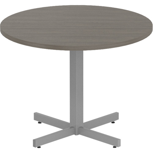 Table ronde &agrave; hauteur r&eacute;glable Newland, 36" lo x 36" la x 29" h, Dessus de 1", Stratifi&eacute;, Brun Superchem Industries