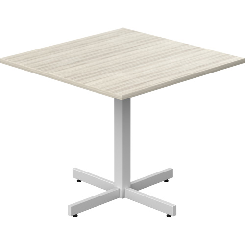 Newland Height-Adjustable Square Table, 36" L x 36" W x 29" H, 1" Top, Laminate, Tan Superchem Industries