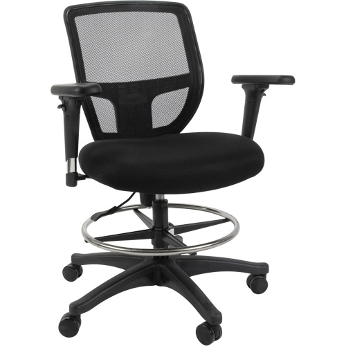 Tabouret de travail en maille, Mobile, Ajustable Hauteur, Capacit&eacute; 450 lb Superchem Industries