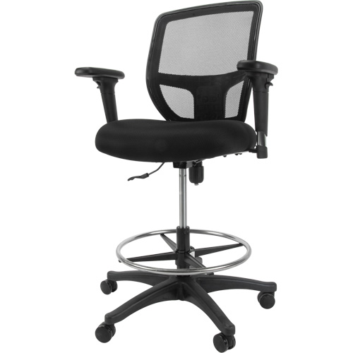 Tabouret de travail en maille, Mobile, Ajustable Hauteur, Capacit&eacute; 450 lb Superchem Industries
