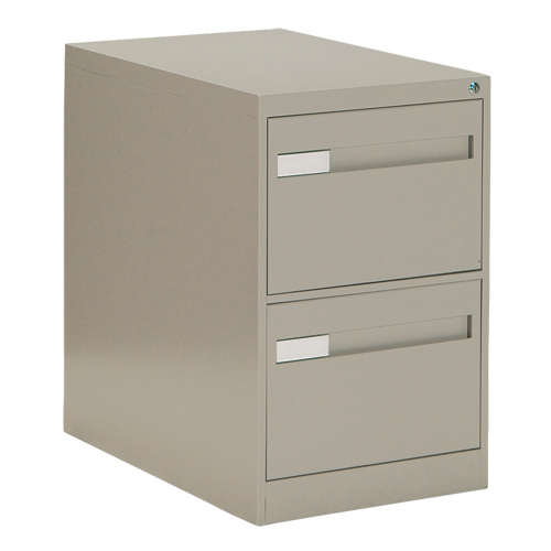 Vertical Filing Cabinet with Recessed Drawer Handles, 2 Drawers, 18.15" W x 26.56" D x 29" H, Beige Superchem Industries