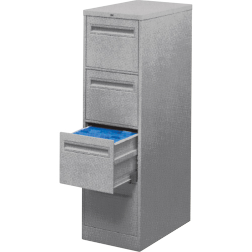 Vertical Filing Cabinet with Recessed Drawer Handles, 3 Drawers, 18.15" W x 26.56" D x 40" H, Grey Superchem Industries