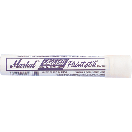 B&acirc;tons de peinture Paintstik &agrave; s&eacute;chage rapide 50° &agrave; 150°F, B&acirc;ton plein, Blanc Superchem Industries