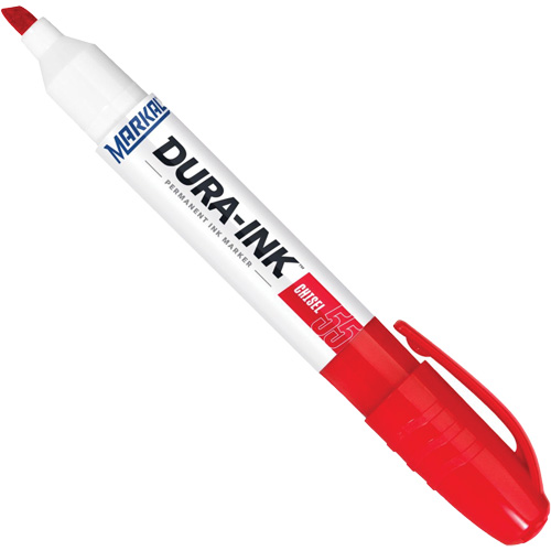Marqueur Dura-Ink no 55, Rouge, Pointe Ciseau Superchem Industries