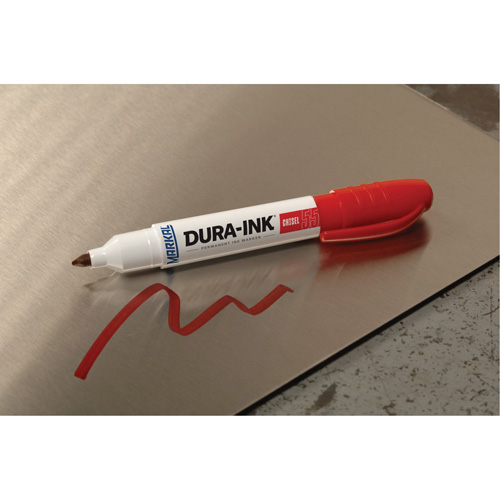 Marqueur Dura-Ink no 55, Rouge, Pointe Ciseau Superchem Industries