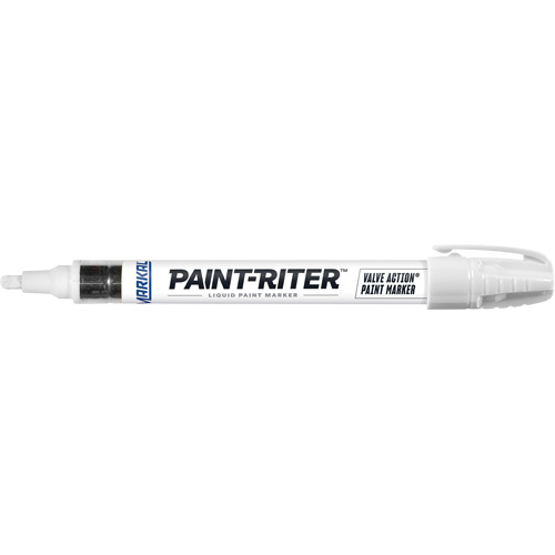 Paint-Riter&reg; Valve Action&reg; Paint Marker, Liquid, White Superchem Industries