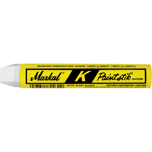 K Paintstik&reg; Paint Marker, Solid Stick, White Superchem Industries