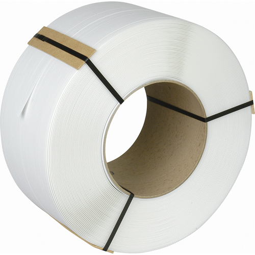 Feuillard, Polypropyl&egrave;ne, 3/8" la x 12900' lo, Blanc, Calibre Machine Superchem Industries