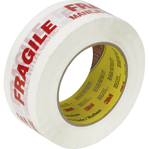 Ruban d'emballage Scotch 3771 avec message, Adh&eacute;sif Thermofusible, 2 mils, 48 mm (1-22/25") x 100 m (328') Superchem Industries