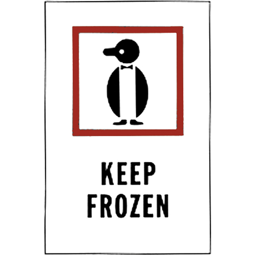 &eacute;tiquettes pour traitement sp&eacute;cial Keep Frozen, 6" lo x 4" la, Rouge/blanc Superchem Industries