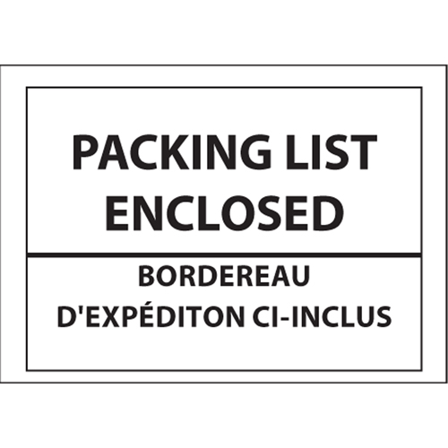 Pochettes pour bordereau d'exp&eacute;dition, 4" lo x 5" la, Style Insertion par l'arri&egrave;re Superchem Industries
