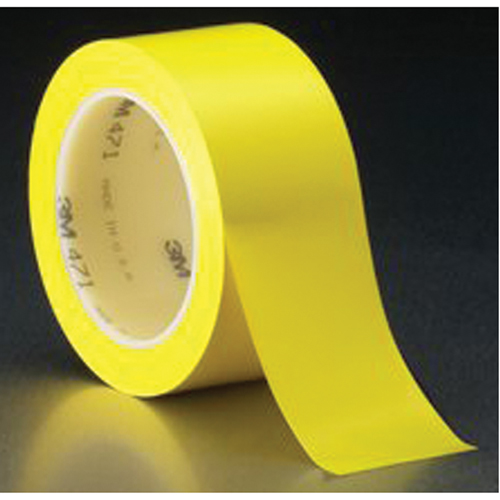 Ruban en vinyle 471, 50,8 mm (2") la x 32,9 m (108') lo, 5,3 mils, Jaune Superchem Industries