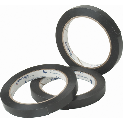 Black General Purpose Strapping Tape, 2.7 mils Thick, 12 mm (47/100") x 54.864 m (180')  Superchem Industries