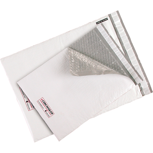 XPak Polyethylene Bubble Mailers, Polyethylene, 10-1/2" W x 16" L Superchem Industries