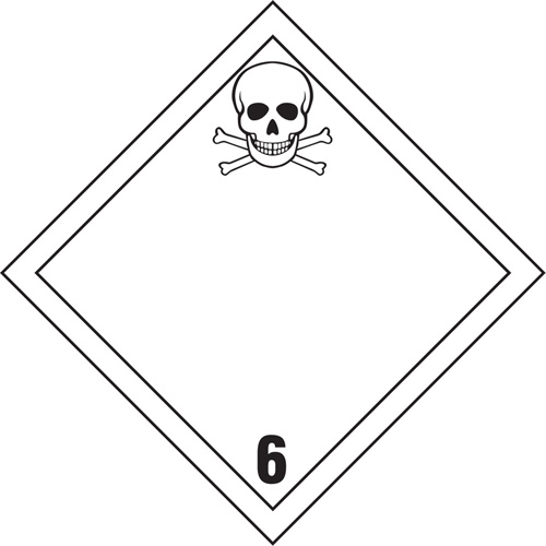&eacute;tiquettes d'exp&eacute;dition TMD, Classe 6,1, Substances toxiques, Vinyle Superchem Industries
