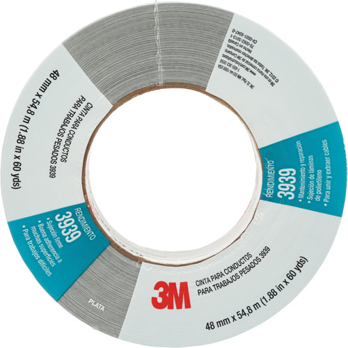 3939 Duct Tape, 9 mils, Silver, 48 mm (2") x 55 m (180') Superchem Industries