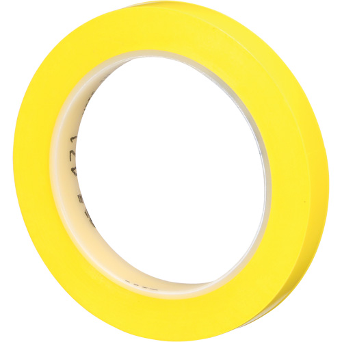 471 Vinyl Tape, 12 mm (1/2") W x 32.9 m (108') L, 5.3 mils, Yellow Superchem Industries