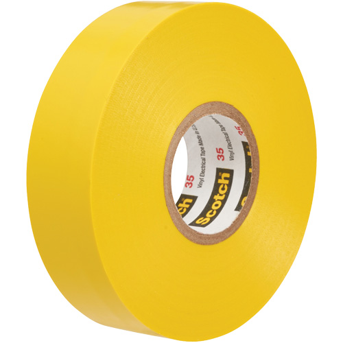 Scotch&reg; 35 Colour Coded Tape, 12.7 mm (1/2") x 6.1 m (20'), Yellow, 7 mils Superchem Industries