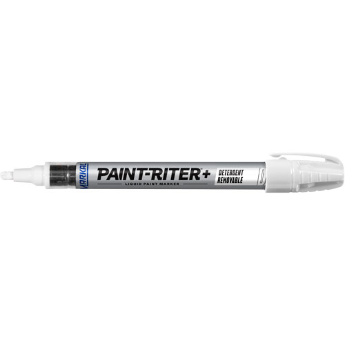Paint-Riter&reg;+ Detergent Removable Paint Marker, Liquid, White Superchem Industries
