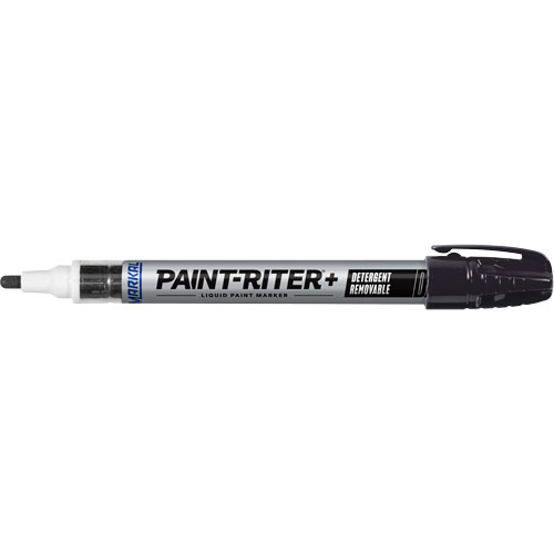 Paint-Riter&reg;+ Detergent Removable Paint Marker, Liquid, Black Superchem Industries