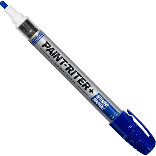 Paint-Riter&reg;+ Detergent Removable Paint Marker, Liquid, Blue Superchem Industries