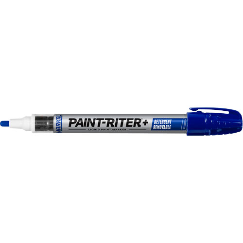 Paint-Riter&reg;+ Detergent Removable Paint Marker, Liquid, Blue Superchem Industries