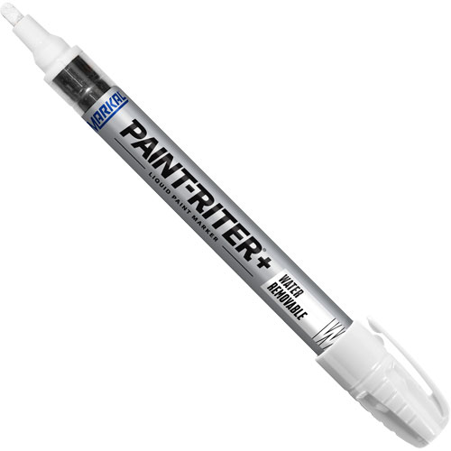 Paint-Riter&reg;+ Water Removable Paint Marker, Liquid, White Superchem Industries