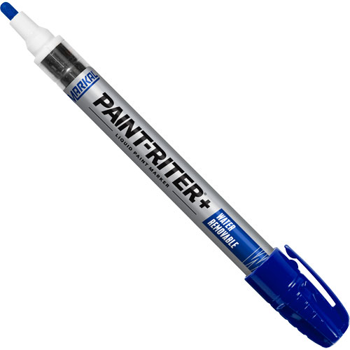 Paint-Riter&reg;+ Water Removable Paint Marker, Liquid, Blue Superchem Industries