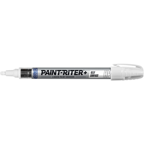 Paint-Riter&reg; + Oily Surface Marker, Liquid, White Superchem Industries
