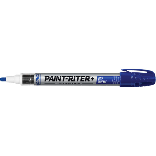Paint-Riter&reg; + Oily Surface Marker, Liquid, Blue Superchem Industries