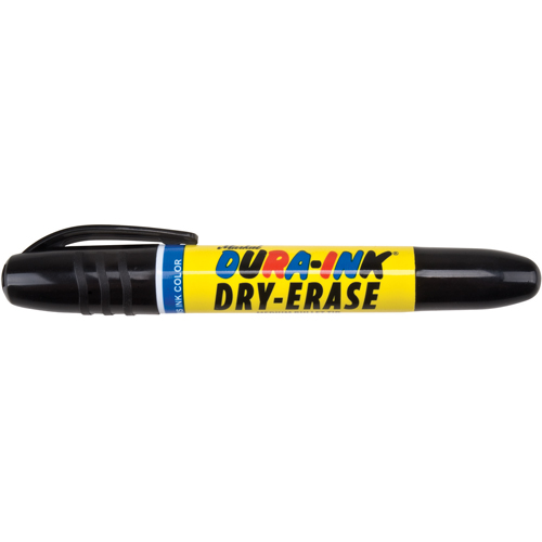 Marqueurs &agrave; essuyage &agrave; sec Dura-Ink, Noir, Pointe Ronde Superchem Industries
