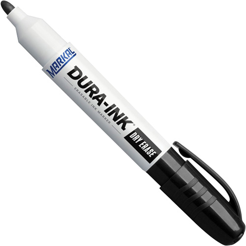 Dura-Ink&reg; Dry Erase Ink Markers, Black, Bullet Tip Superchem Industries