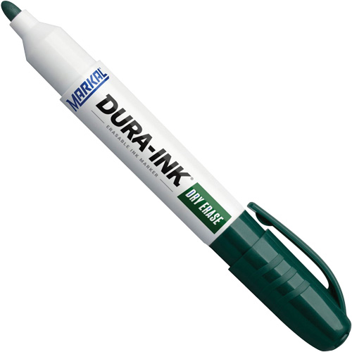 Marqueurs &agrave; essuyage &agrave; sec Dura-Ink, Vert, Pointe Ronde Superchem Industries