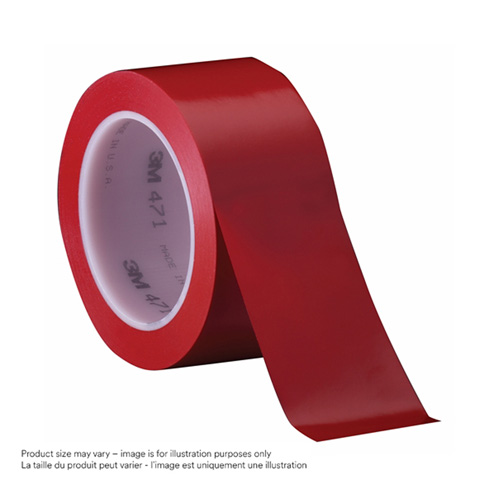 Ruban en vinyle 471, 38 mm (1-1/2") la x 32,9 m (108') lo, 5,3 mils, Rouge Superchem Industries