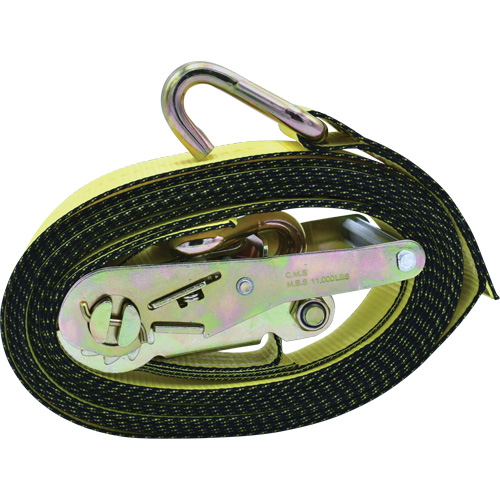 Tendeurs d'arrimage &agrave; cliquet, Crochet en J, 2" , 16' , Charge d'utilisation max. 10 000 lb Superchem Industries