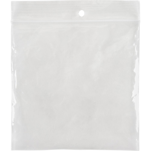 Sacs en poly, Refermable, 4" x 4", 2 mils Superchem Industries