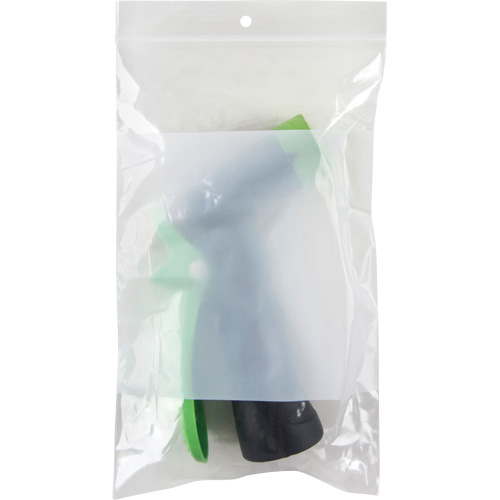 Sacs en poly avec espace inscriptible blanc, Refermable, 8" x 5", 2 mils Superchem Industries