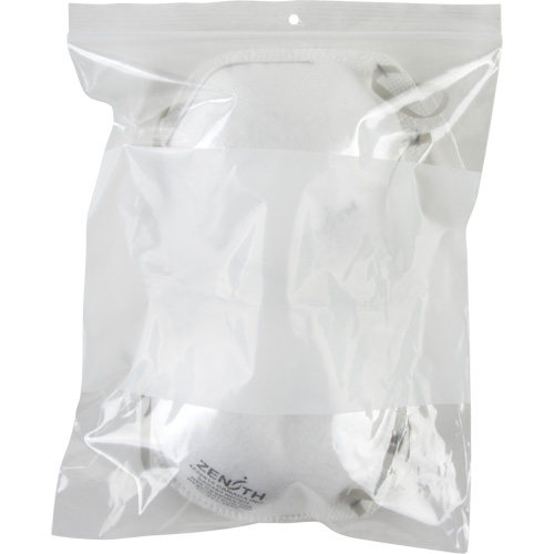 White Block Poly Bags, Reclosable, 10" x 8", 2 mils Superchem Industries